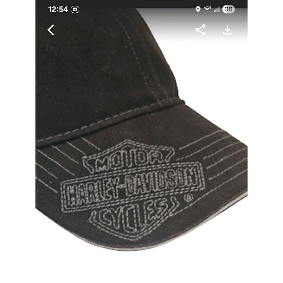Vintage Harley-Davidson Hat – Black Cap with Embroidered Shield Logo - Picture 3 of 5